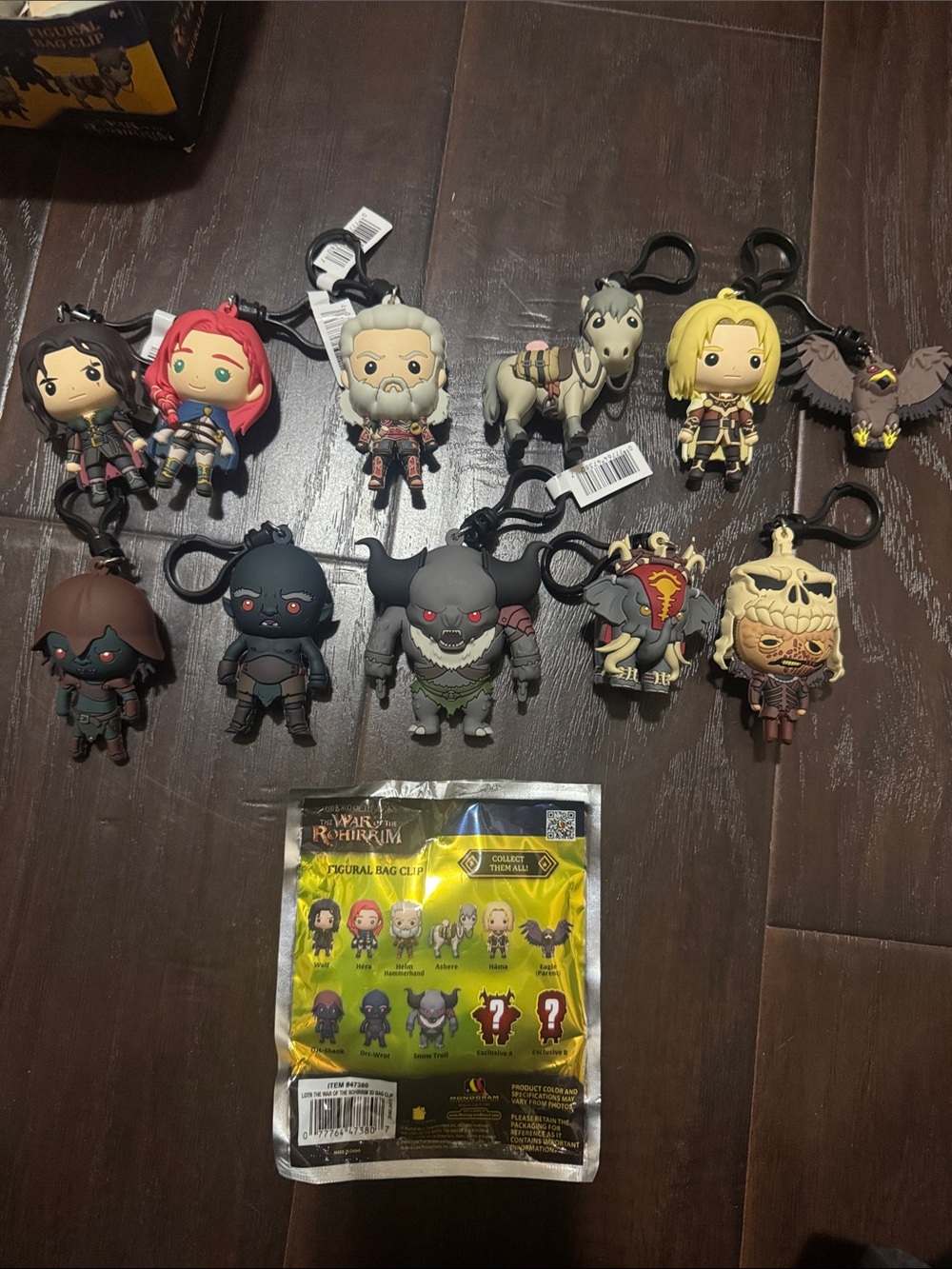 Complete set of The Lord of the Rings “The war of the Rohirrim” keychains!
